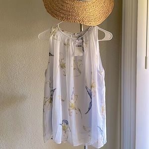 Mango Floral sleeveless top